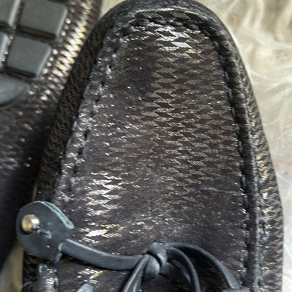 Embossed, snake leather black driver moccasin by MARC JOSEPH Size 6.5 - Picture 9 of 9